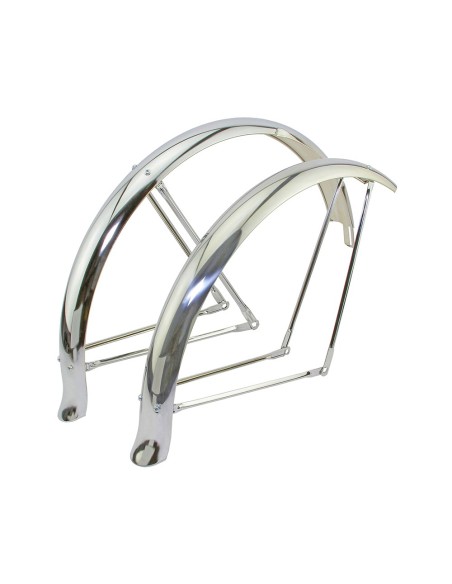 26 Flared Adjustable Middleweight Fender Set Chrome.